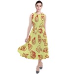 Bw Christmas Icons   Round Neck Boho Dress