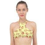 Bw Christmas Icons   High Neck Bikini Top