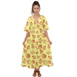 Bw Christmas Icons   Kimono Sleeve Boho Dress