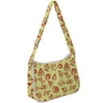 Bw Christmas Icons   Zip Up Shoulder Bag