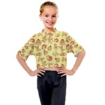 Bw Christmas Icons   Kids Mock Neck T-Shirt
