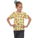 Bw Christmas Icons   Kids  Mesh Piece T-Shirt