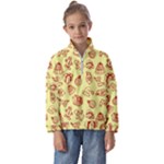Bw Christmas Icons   Kids  Half Zip Hoodie