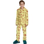 Bw Christmas Icons   Kids  Long Sleeve Velvet Pajamas Set