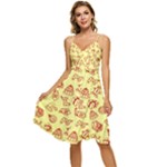 Bw Christmas Icons   Sleeveless Tie Front Chiffon Dress