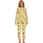 Bw Christmas Icons   Womens  Long Sleeve Lightweight Pajamas Set