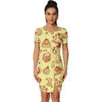 Bw Christmas Icons   Fitted Knot Split End Bodycon Dress