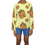 I Wish You All The Gifts Kids  Long Sleeve Swimwear