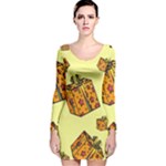 I Wish You All The Gifts Long Sleeve Velvet Bodycon Dress