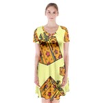 I Wish You All The Gifts Short Sleeve V-neck Flare Dress