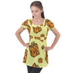 I Wish You All The Gifts Puff Sleeve Tunic Top