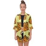 I Wish You All The Gifts Open Front Chiffon Kimono