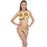 I Wish You All The Gifts Cross Front Halter Bikini Set