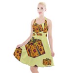 I Wish You All The Gifts Halter Party Swing Dress 
