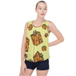 I Wish You All The Gifts Bubble Hem Chiffon Tank Top