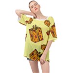 I Wish You All The Gifts Oversized Chiffon Top