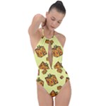 I Wish You All The Gifts Plunge Cut Halter Swimsuit