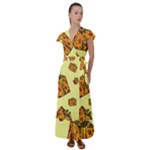 I Wish You All The Gifts Flutter Sleeve Maxi Dress