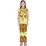 I Wish You All The Gifts Kids  Sleeveless Ruffle Edge Band Collar Chiffon One Piece