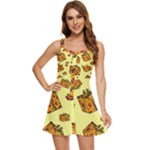 I Wish You All The Gifts Ruffle Edge Bra Cup Chiffon Mini Dress