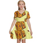 I Wish You All The Gifts Kids  Short Sleeve Tiered Mini Dress