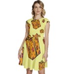 I Wish You All The Gifts Cap Sleeve High Waist Dress