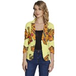 I Wish You All The Gifts Women s One-Button 3/4 Sleeve Short Jacket
