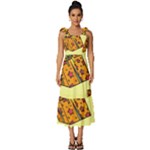 I Wish You All The Gifts Tie-Strap Tiered Midi Chiffon Dress