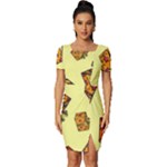 I Wish You All The Gifts Fitted Knot Split End Bodycon Dress