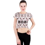 Signs Of Christmas Time  Crew Neck Crop Top