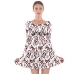 Signs Of Christmas Time  Long Sleeve Skater Dress