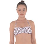 Signs Of Christmas Time  Tie Back Bikini Top