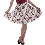 Signs Of Christmas Time  A-line Skater Skirt