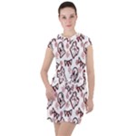 Signs Of Christmas Time  Drawstring Hooded Dress