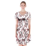 Signs Of Christmas Time  Short Sleeve V-neck Flare Dress