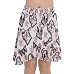 Signs Of Christmas Time  Chiffon Wrap Front Skirt