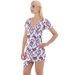 Signs Of Christmas Time  Short Sleeve Asymmetric Mini Dress