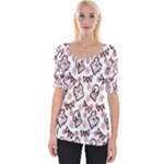 Signs Of Christmas Time  Wide Neckline T-Shirt