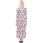 Signs Of Christmas Time  Quarter Sleeve Wrap Maxi Dress