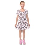 Signs Of Christmas Time  Kids  Short Sleeve Velvet Dress