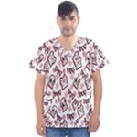 Signs Of Christmas Time  Men s V-Neck Scrub Top