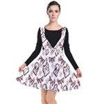 Signs Of Christmas Time  Plunge Pinafore Dress