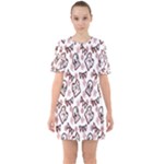 Signs Of Christmas Time  Sixties Short Sleeve Mini Dress