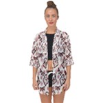 Signs Of Christmas Time  Open Front Chiffon Kimono