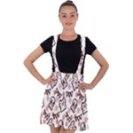 Signs Of Christmas Time  Velvet Suspender Skater Skirt