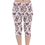 Signs Of Christmas Time  Velvet Capri Leggings 