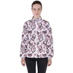 Signs Of Christmas Time  Women s High Neck Windbreaker