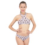 Signs Of Christmas Time  High Neck Bikini Set