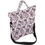 Signs Of Christmas Time  Fold Over Handle Tote Bag