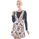Signs Of Christmas Time  Plunge Pinafore Velour Dress